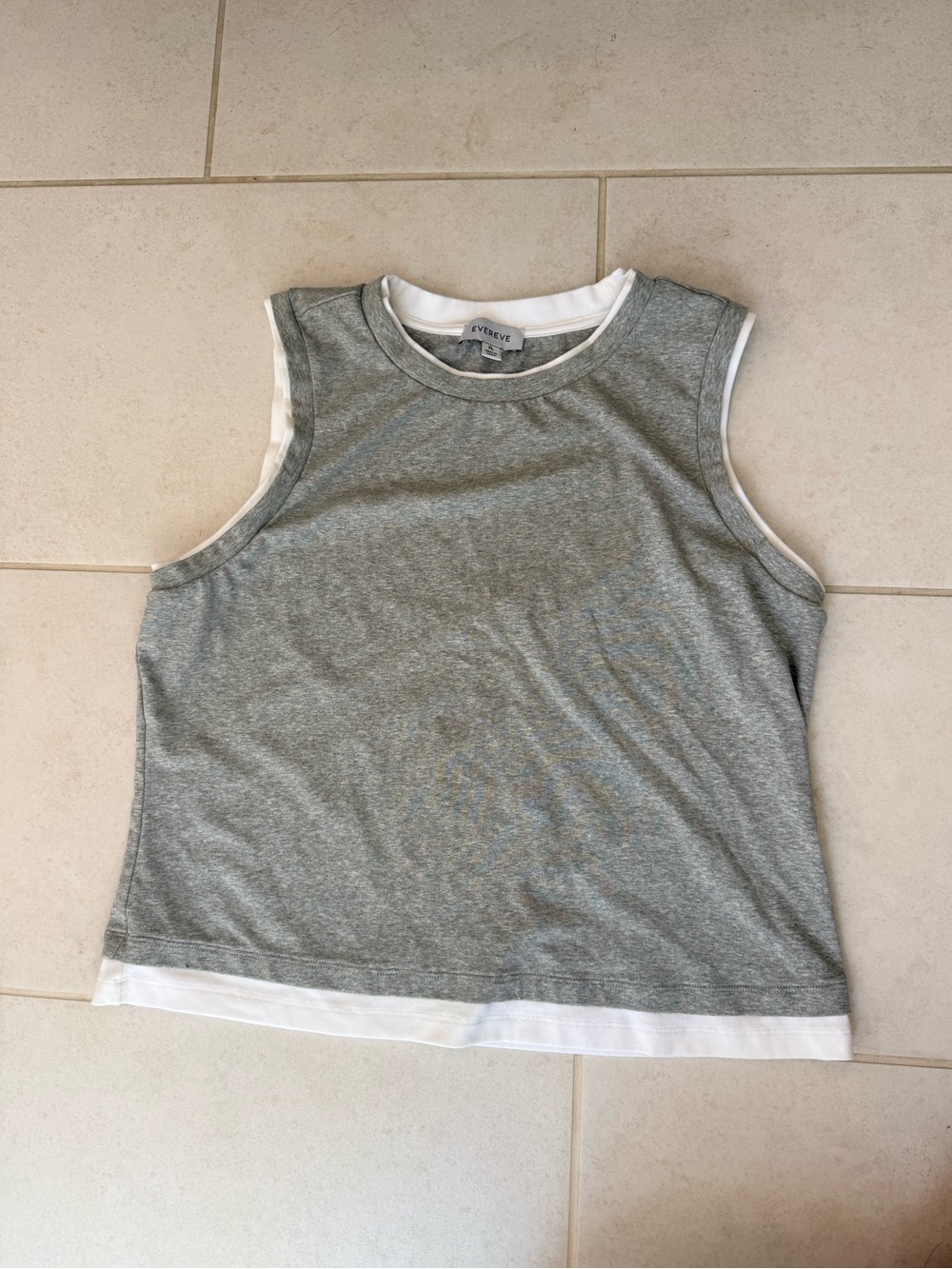 Evereve women’s Grey Sleeveless Layered Tank Top